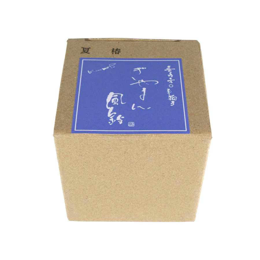 風鈴 ガラス風鈴 手作り風鈴 蒔絵仕上げ[ぎやまん風鈴]夏椿　R-356の画像