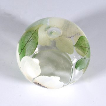 風鈴 ガラス風鈴 手作り風鈴 蒔絵仕上げ[ぎやまん風鈴]夏椿　R-356の画像