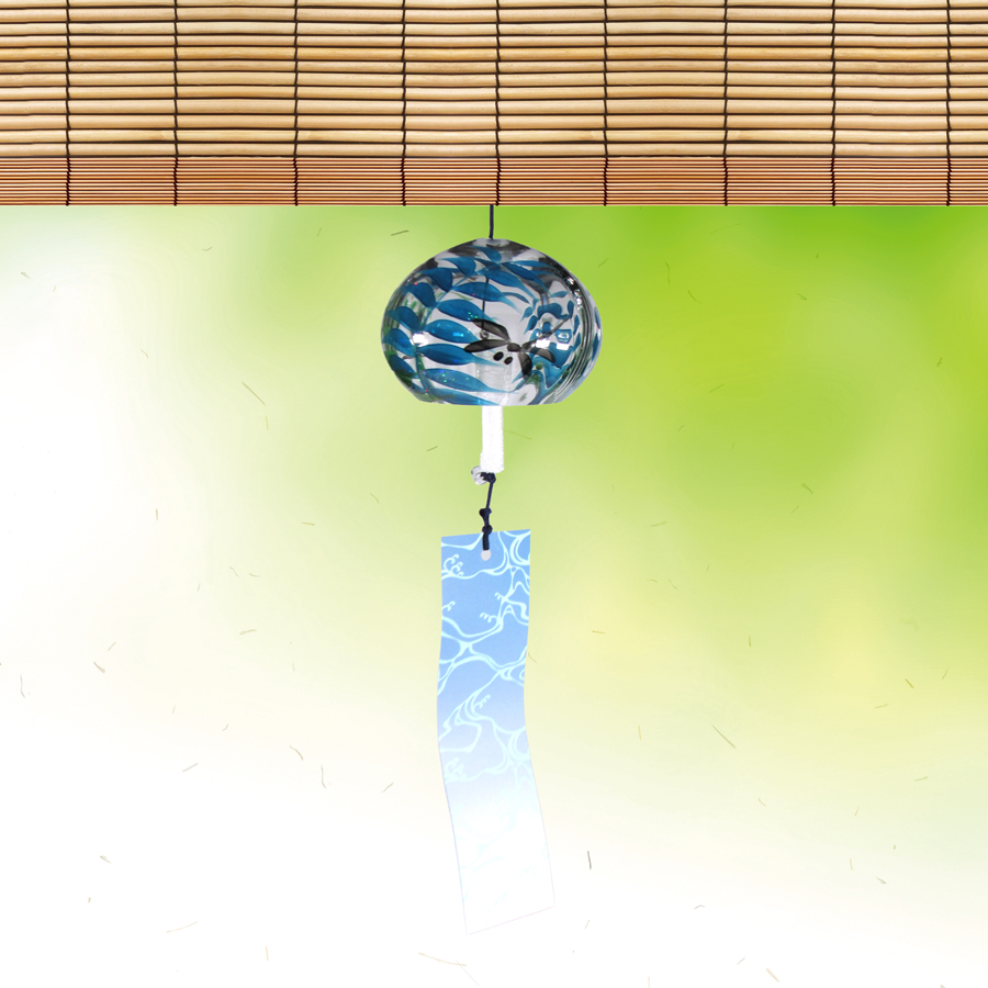 風鈴 ガラス風鈴 手作り風鈴 蒔絵仕上げ[はごろもバルーン風鈴]とんぼ　R-347　トンボの画像