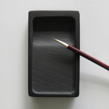 【ワケあり】書道筆 小筆 [あさつゆ] 中 0.55×2.9cm 猫毛【2026年7・8月西の日】の画像
