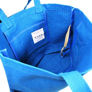 書道バッグ [ 倉敷帆布 トートバッグ ] F6 トワイライトブルー（中紐黄土色）大人用【送料無料】の画像