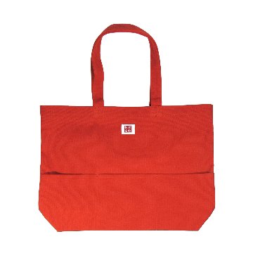 書道バッグ [ 倉敷帆布 トートバッグ ] F6 ベンガラレッド（中紐ピンク）大人用【送料無料】の画像