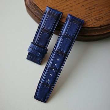 「パターンオーダー」 藍染クロコダイルストラップの画像