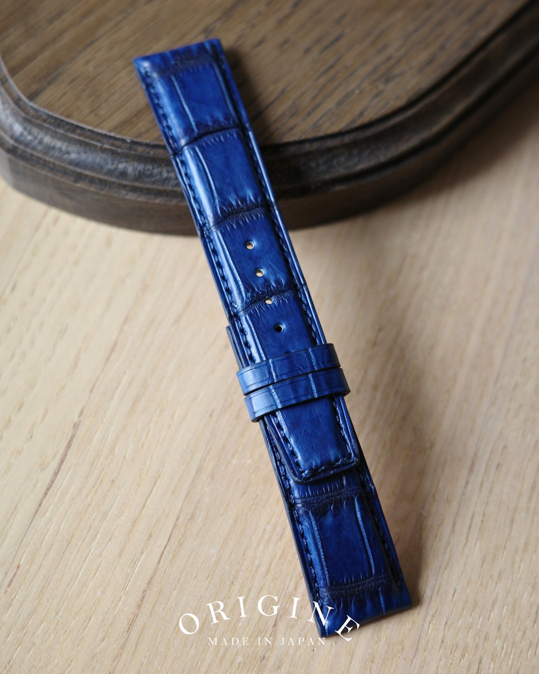 「カスタムオーダー」 藍染クロコダイルストラップの画像