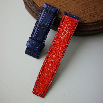 「カスタムオーダー」 藍染クロコダイルストラップの画像