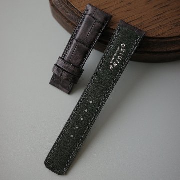「パターンオーダー」 墨染クロコダイルストラップの画像