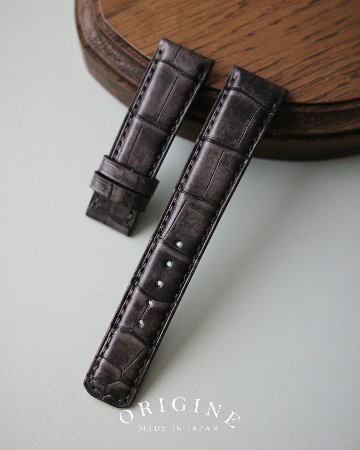 「パターンオーダー」 墨染クロコダイルストラップの画像