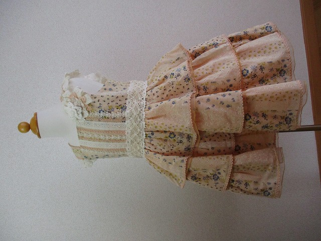 麻の3段ドレス100の画像