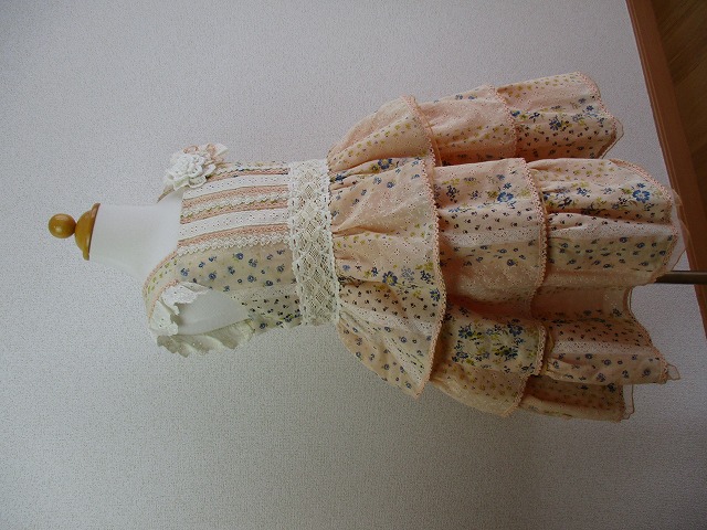 麻の3段ドレス100の画像