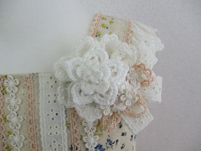 麻の3段ドレス100の画像