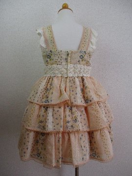 麻の3段ドレス100の画像