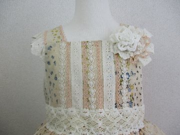 麻の3段ドレス100の画像