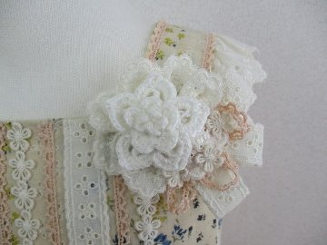 麻の3段ドレス100の画像