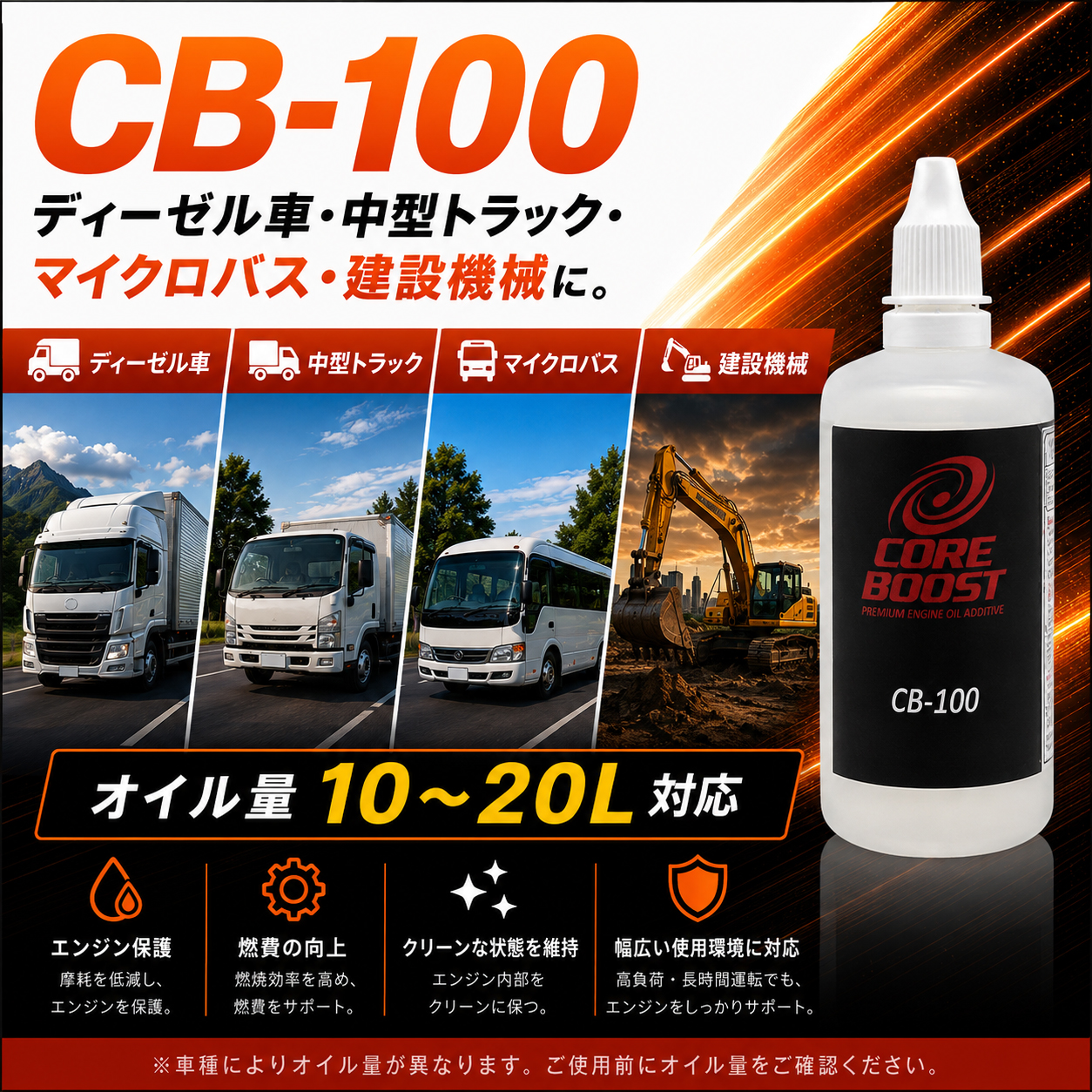 コアブースト ＣＢ－100 エンジンオイル添加剤 　の画像