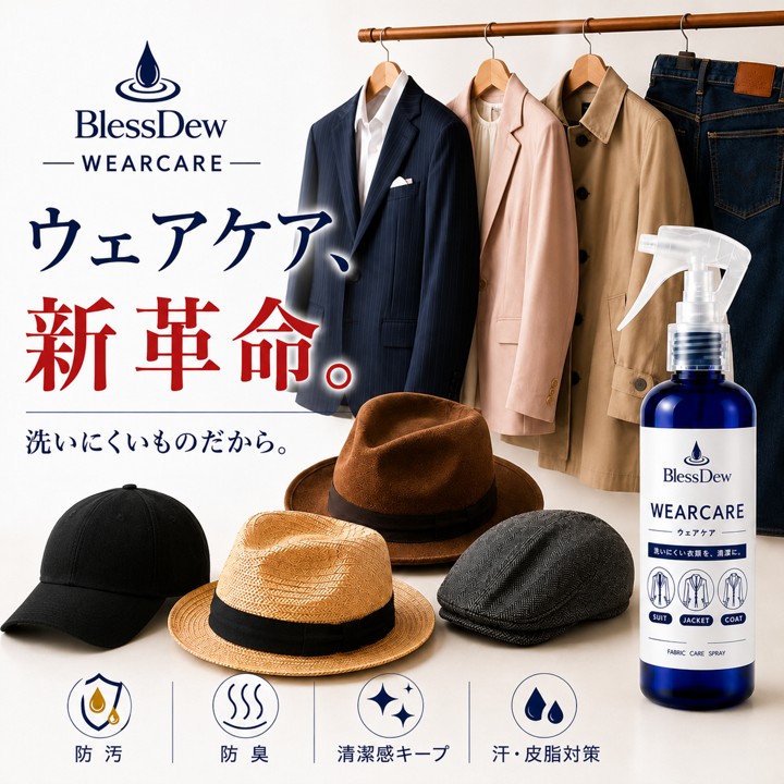 BlessDew WEARCARE 200mL 衣類ケアスプレーの画像