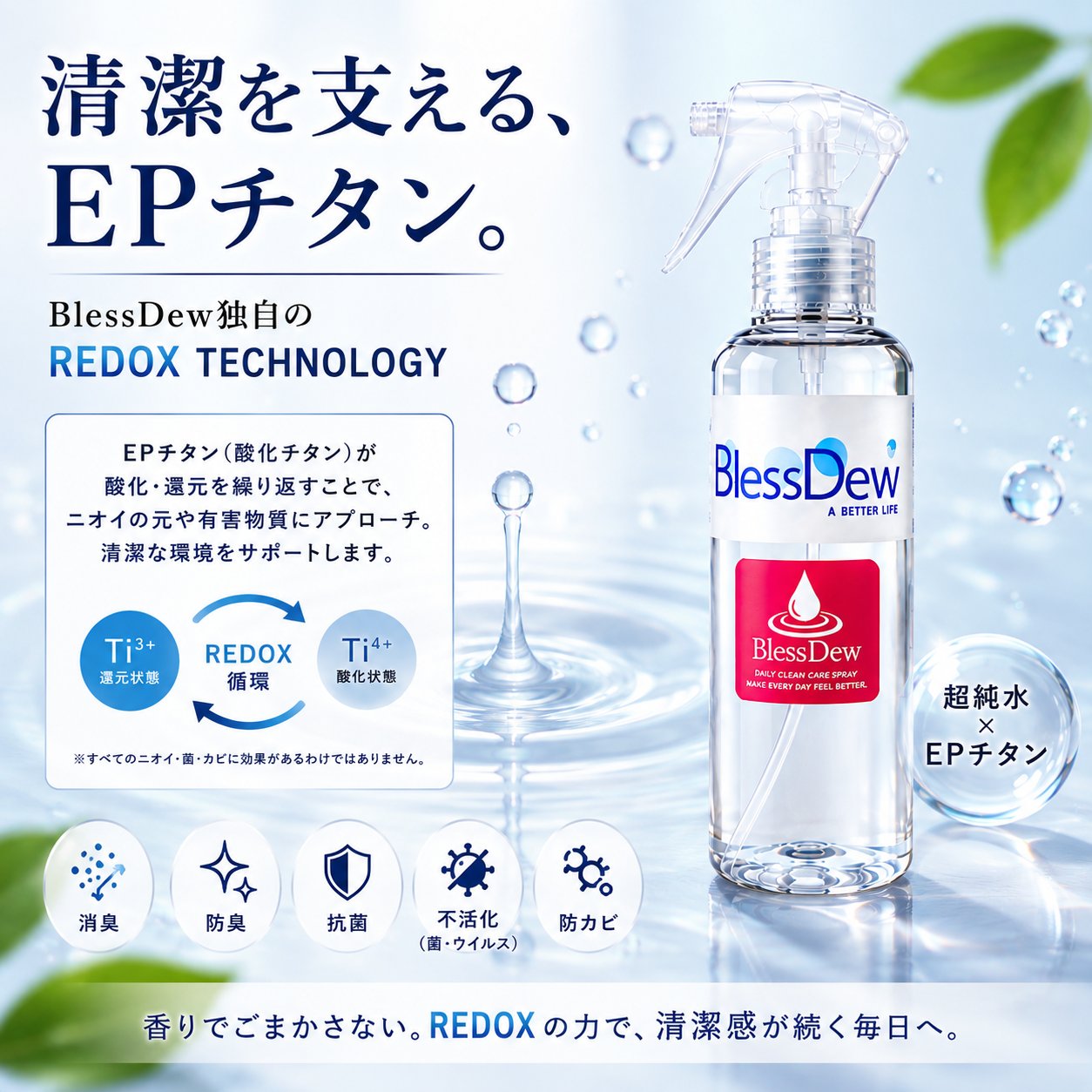 BlessDew 清潔ケアスプレー 200mL トリガータイプの画像