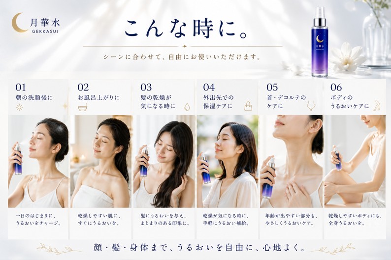 月華水 スキンローション 100mL 無香料・無着色の画像