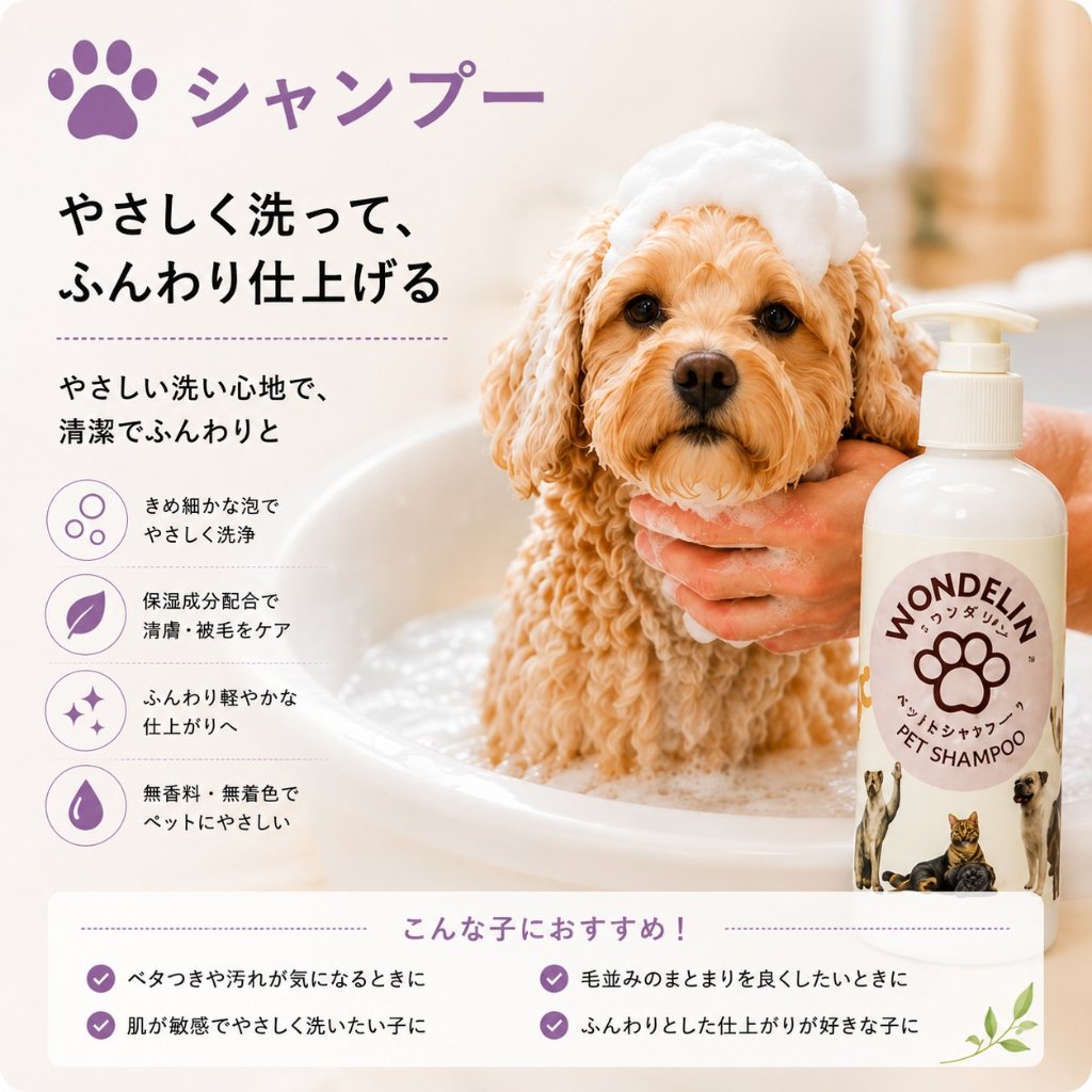 ワンダリンプラス　ペットシャンプー　２００mlの画像