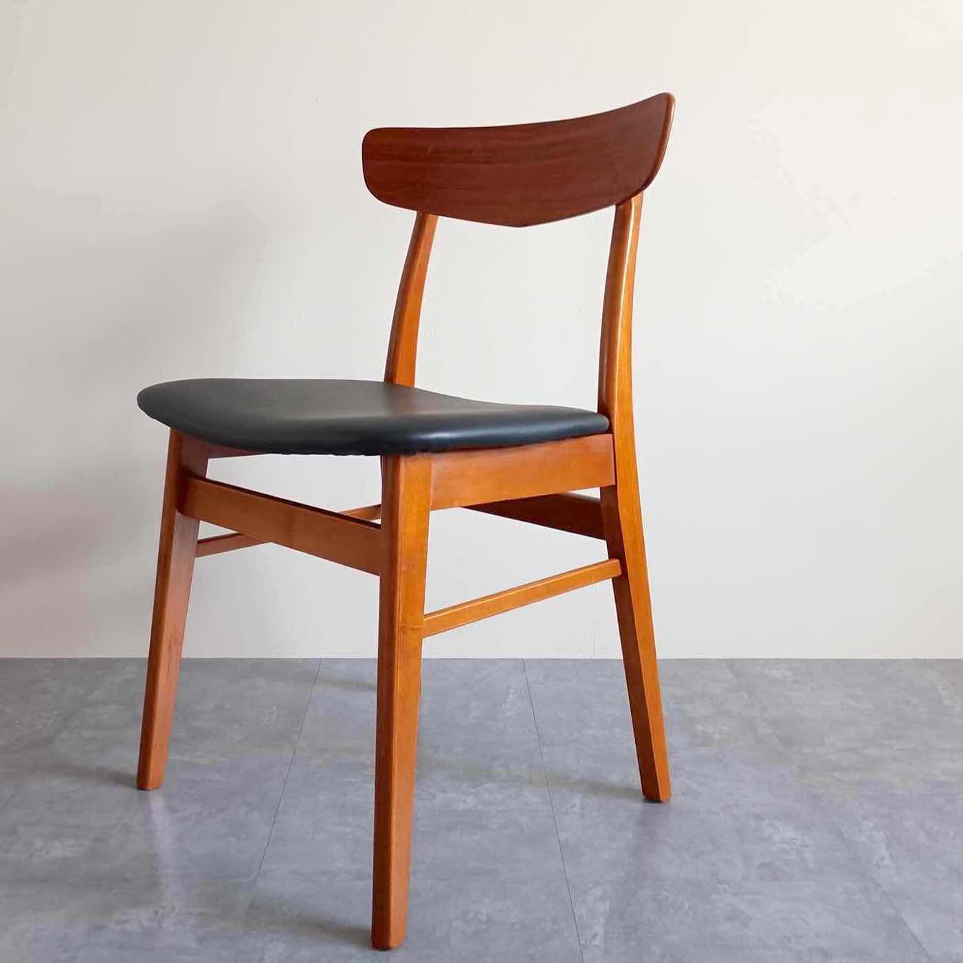 Farstrup ダイニングチェア チーク×ビーチ材 北欧 デンマーク製 ビンテージ家具【012363】の画像