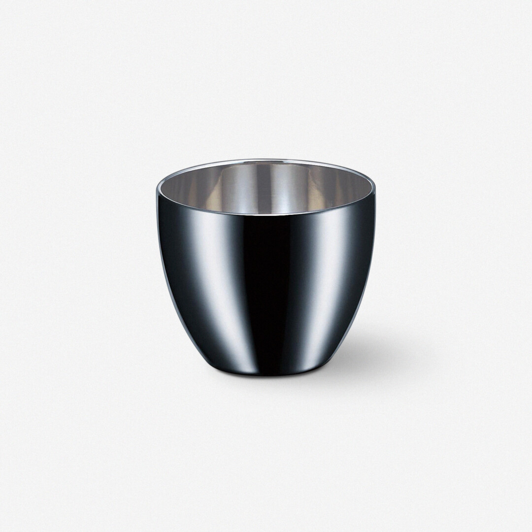 【BRILLIANT BLACK】2重ぐい呑み 70mL（貼箱入）の画像