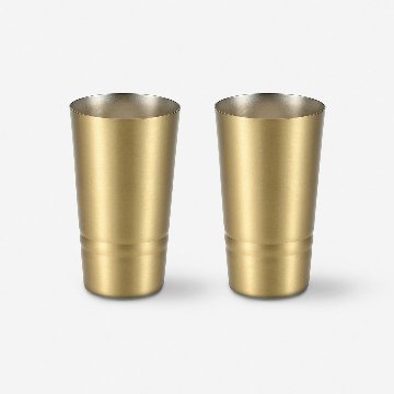 真鍮製ビアカップ 160mL ペアセット（貼箱入）の画像