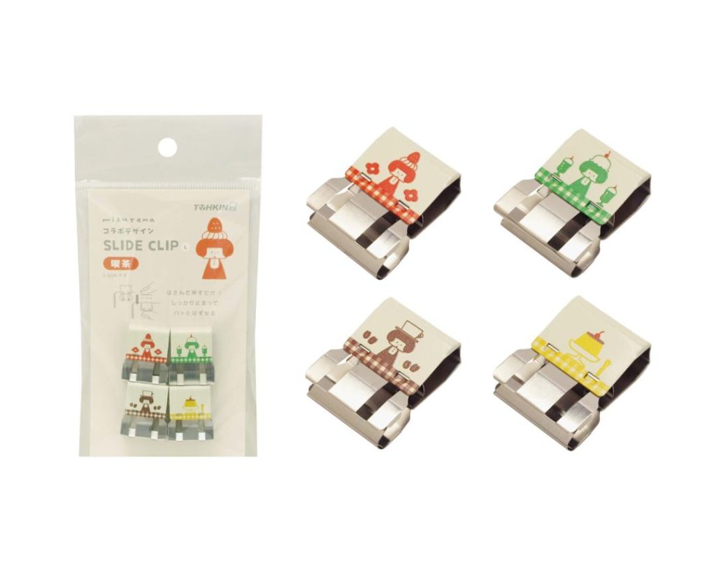 mizutamaコラボデザイン スライドクリップ Ｌサイズ 喫茶 ４個入 MZTSC-L4KIの画像