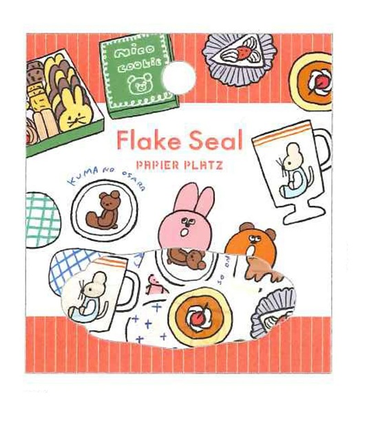 Nico-Recipe フレークシール お菓子と食器の画像