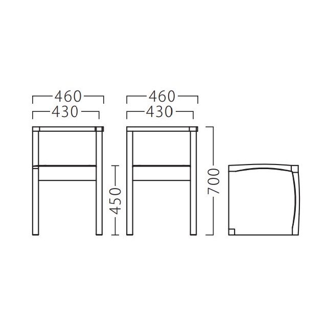 ピラー右・左アームイス【PILLAR】業務用 木製チェアの画像
