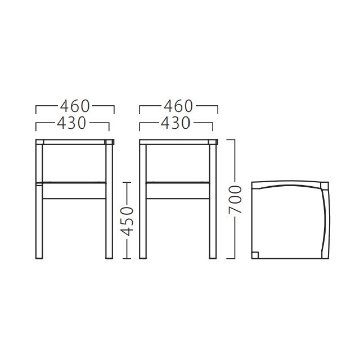 ピラー右・左アームイス【PILLAR】業務用 木製チェアの画像