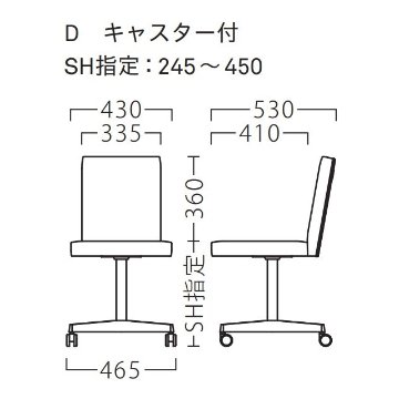 オフィイス（キャスター付）画像