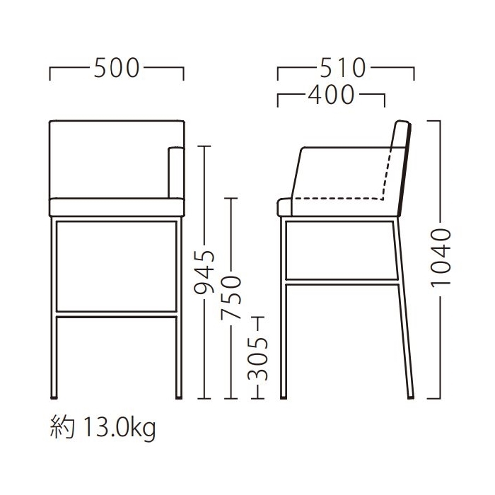 リニアム右・左アーム スタンド［LINEARM］SH750mm画像