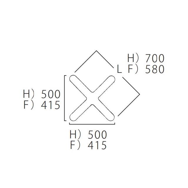 FT-727-H（十字ベース500×500）の画像