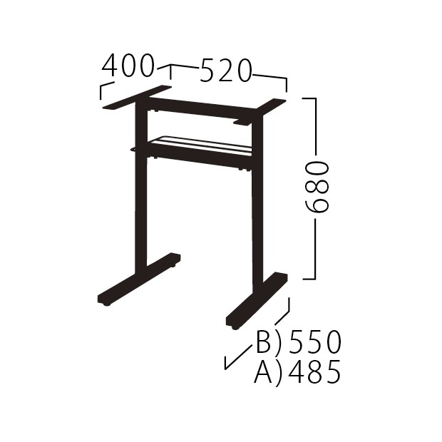 PL-F【TABLE LEG 対立脚】600×600用の画像