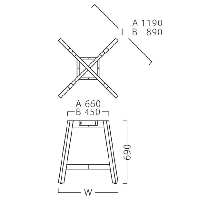 CT-462-B（4本脚）900Φ用の画像