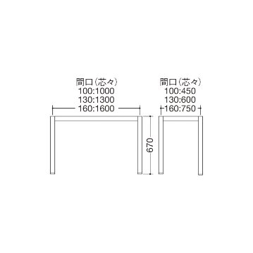 BT-21-130（4本脚）～1500×750用の画像