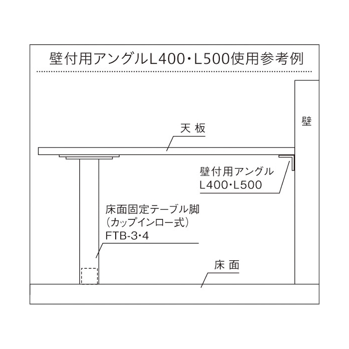 FTB-1／2（埋込み・床面固定式テーブル脚）の画像