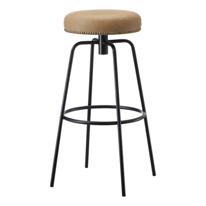 トラットリア丸ハイスツール（鋲付）【Trattoria】SH750mmの画像