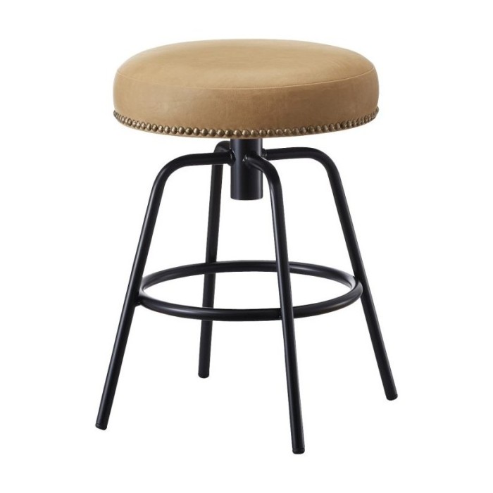 トラットリア丸ロースツール（鋲付）【Trattoria】SH465mmの画像