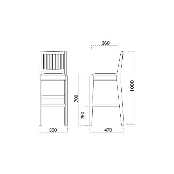 那須（なすスタンド椅子）SH700ｍｍ画像