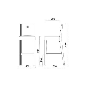 彩（あやスタンド椅子）SH700mmの画像