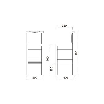 宇陀（うだスタンド椅子）SH700mm画像