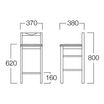 美里 カウンターチェア [みさと] SH620mm画像