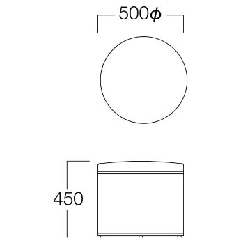 いおり 円型ベンチ 500φ [IORI]画像