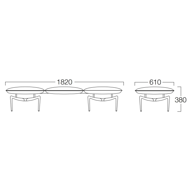 リンクベンチ 3人掛 [Link Bench 3 Seater]の画像