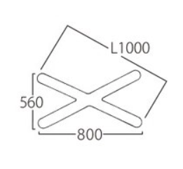 XL-C【TABLE LEG Xベース800×560】※2本セット☆の画像