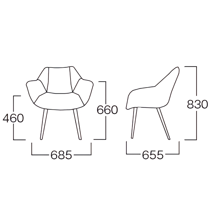 MYC1693GY-Chairの画像