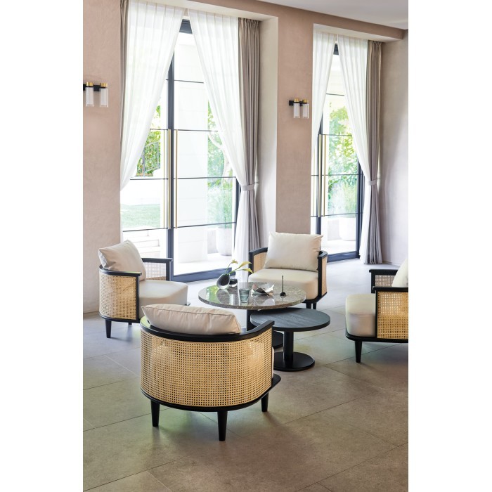 フラフィーイス【FLUFFY】業務用 木製ラウンジチェアの画像