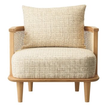 フラフィーイス【FLUFFY】業務用 木製ラウンジチェアの画像