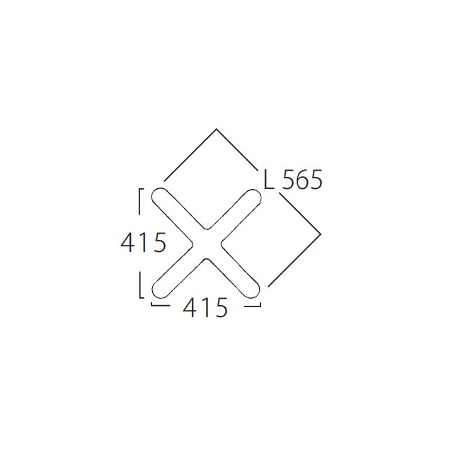 XL-F【TABLE LEG 十字ベース415×415】※2本セット☆の画像