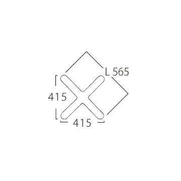XL-F【TABLE LEG 十字ベース415×415】※2本セット☆の画像